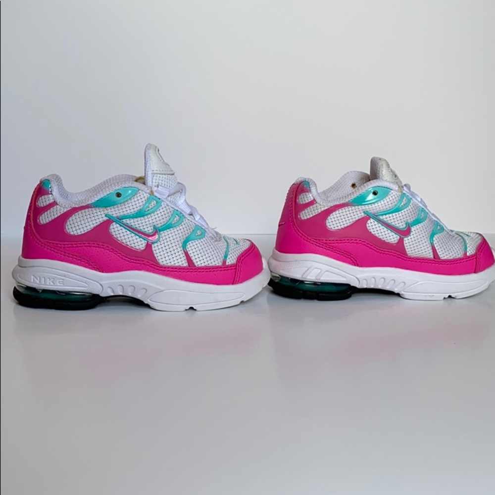 Pink/white NikeAirMax toddler shoes size 7c 7/10.